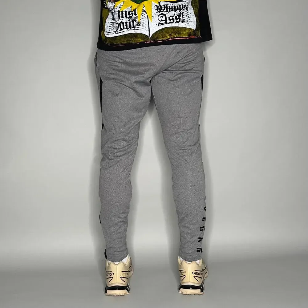 Vintage Y2K Jordan Sweatpants Mens M Slim Fit Grey Black Jumpman Cotton Joggers